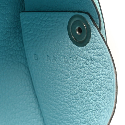 Hermes Chevre Mysore Verso Calvi Card Case Vert Fizz Bleu Zephyr 7 of 7