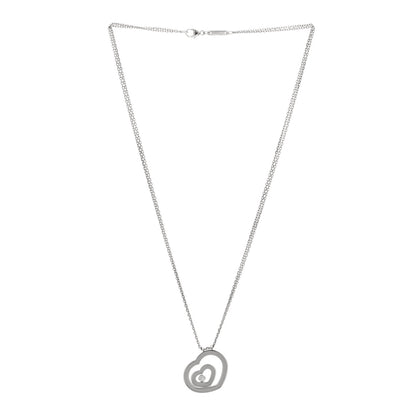 Chopard 18K White Gold Happy Spirit Heart Pendant Necklace 2 of 3