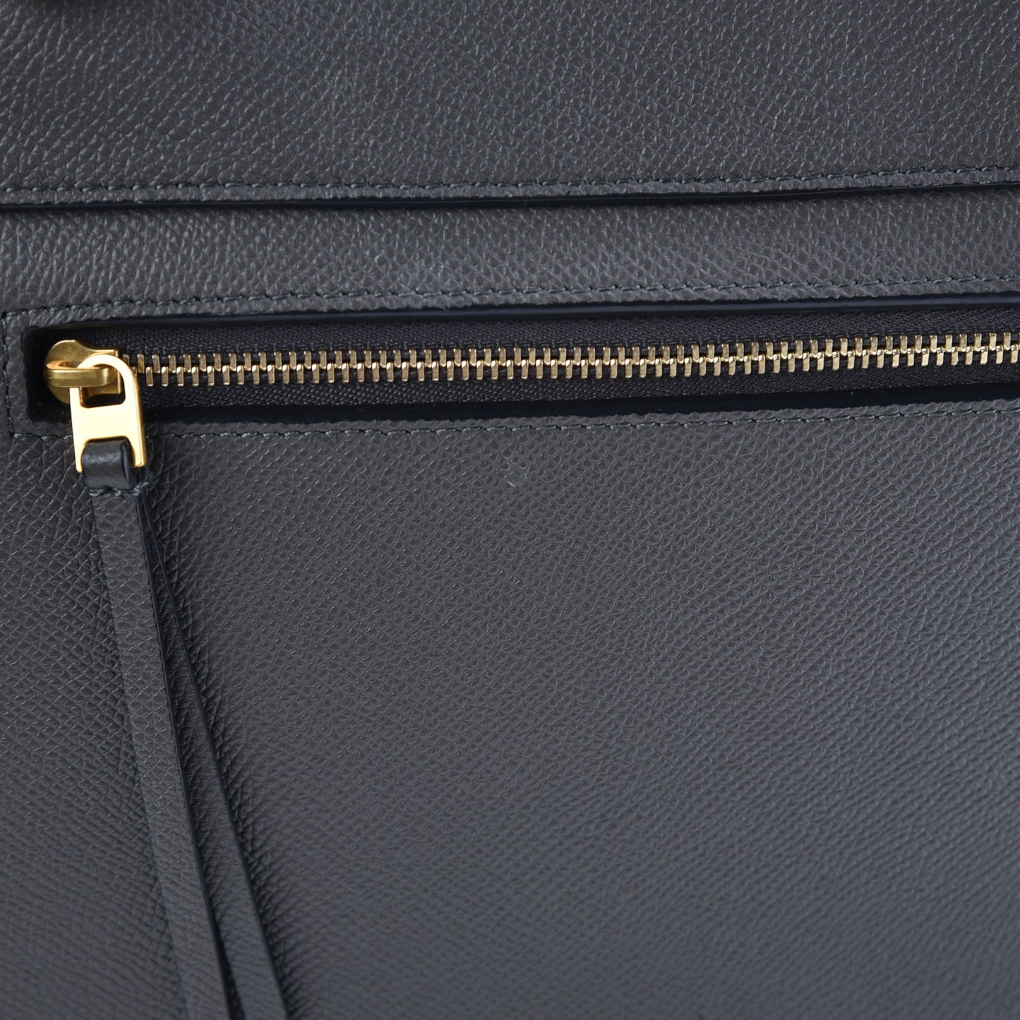 Grained Calfskin Mini Belt Bag Grey