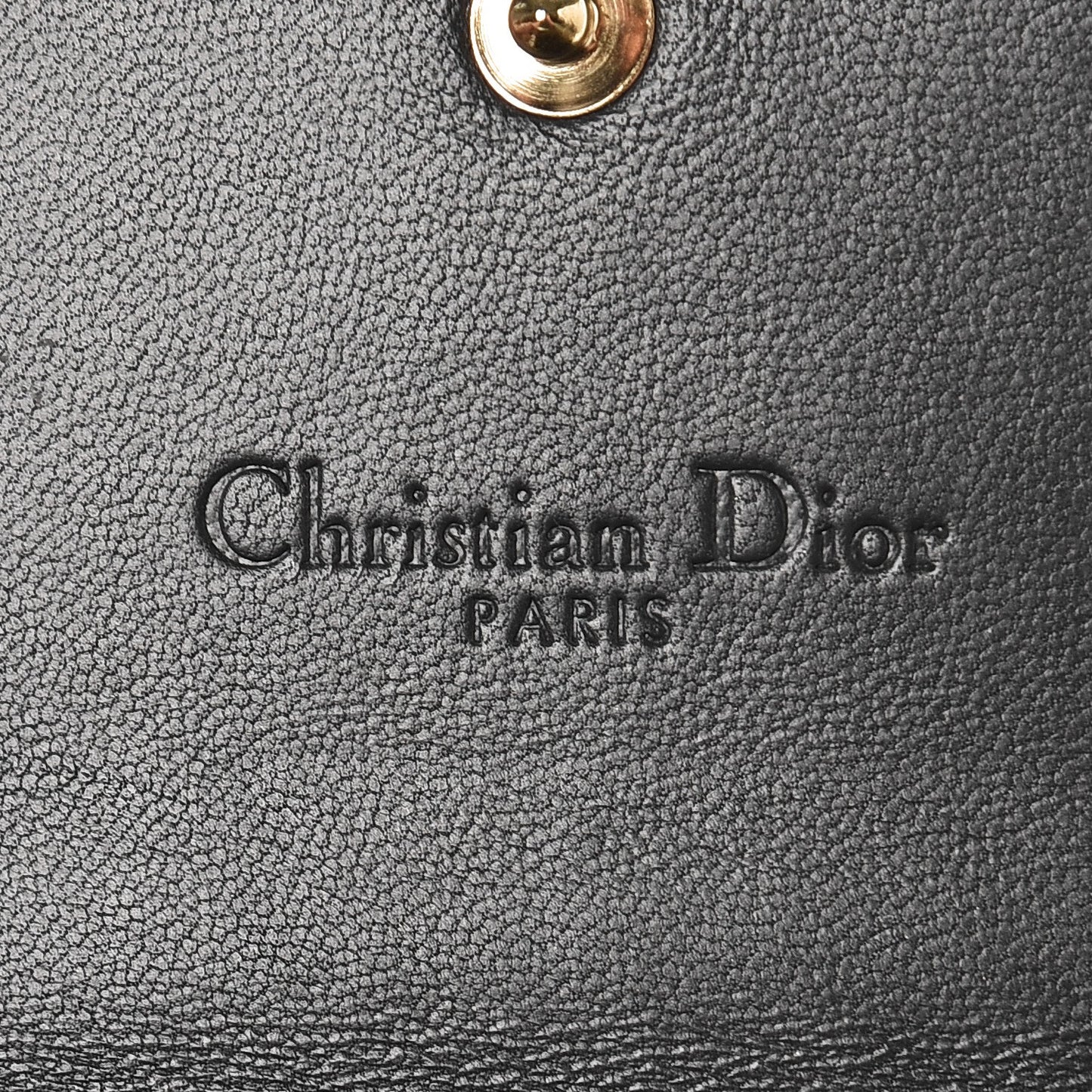 Metallic Patent Micro-Cannage Lady Dior Croisiere Chain Wallet Champagne