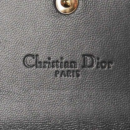 Christian Dior Metallic Patent Micro-Cannage Lady Dior Croisiere Chain Wallet Champagne 6 of 7