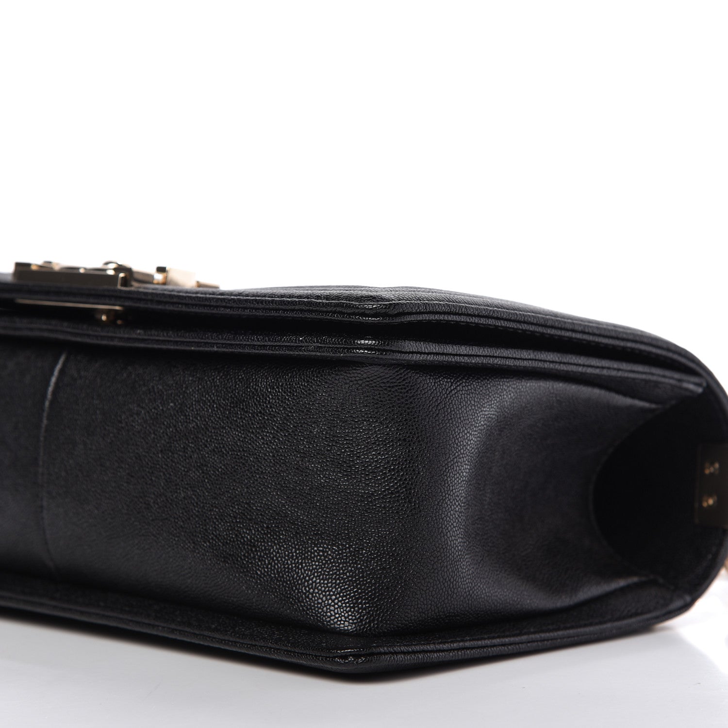 Chanel Caviar Chevron Quilted Medium Boy Flap Black 7 of 10