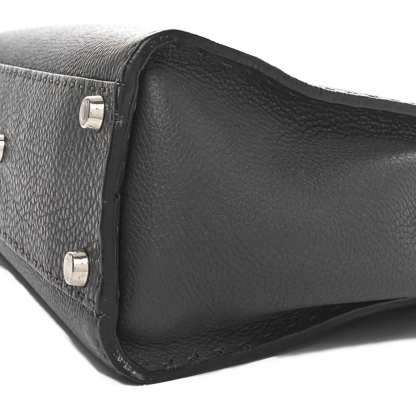 Cuoio Romano Selleria Bi-Color Medium Peekaboo Iconic Satchel Asfalto Latte