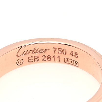 Cartier 18K Pink Gold 3.5mm LOVE Wedding Band Ring 48 4.5 4 of 4