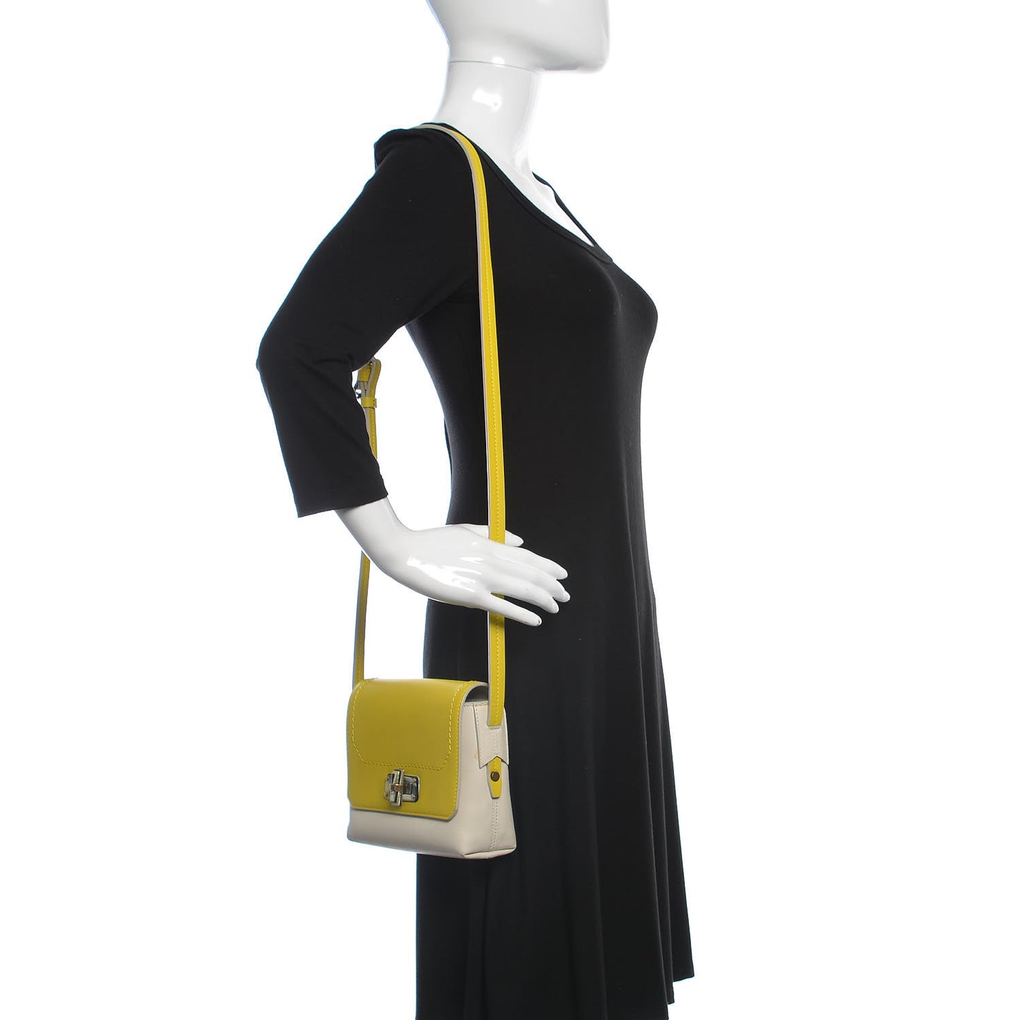 Calfskin Mini Happy Edgy Crossbody Jaune