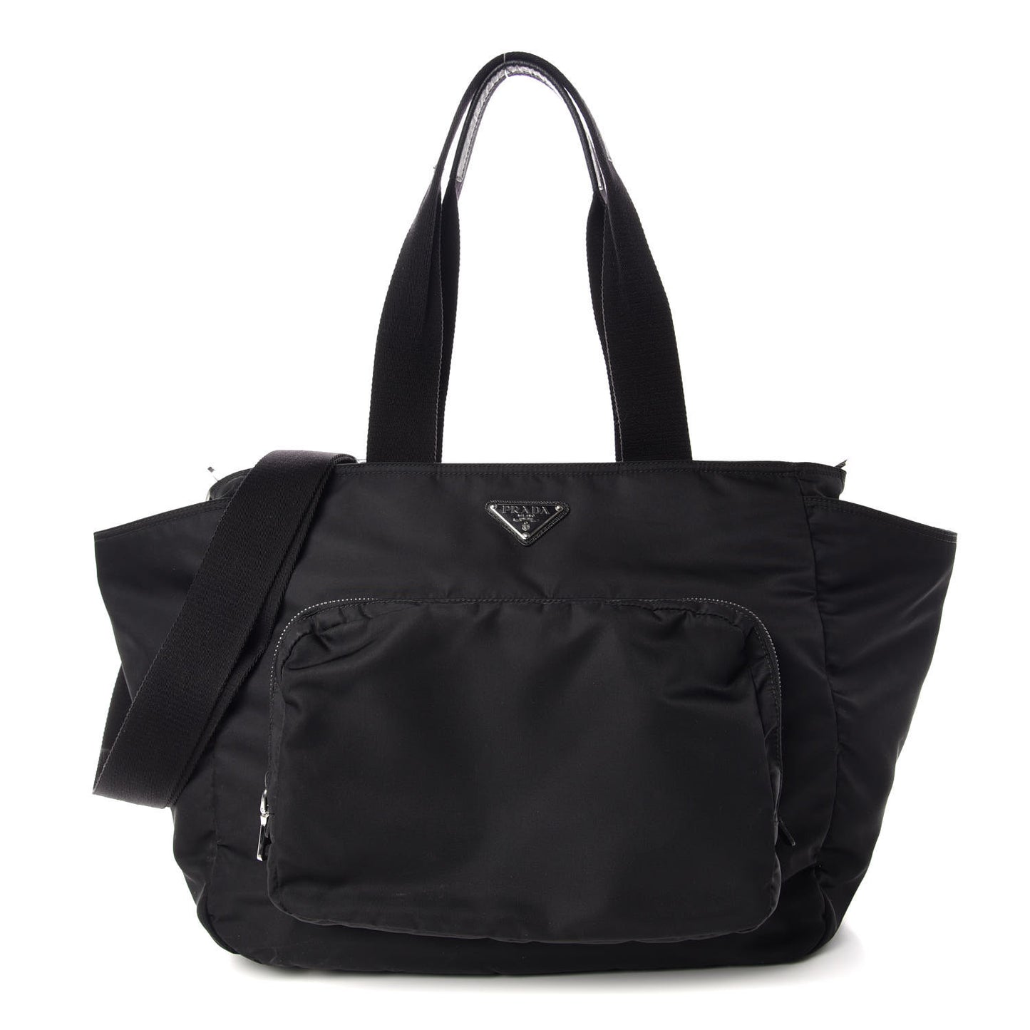 Tessuto Nylon Vela Diaper Bag Black