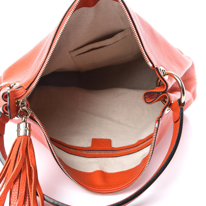 Gucci Pebbled Calfskin Large Soho Hobo Sun Orange 5 of 12