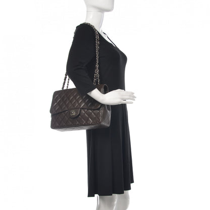 Chanel Caviar Quilted Jumbo Single Flap Dark Brown 2 of 16