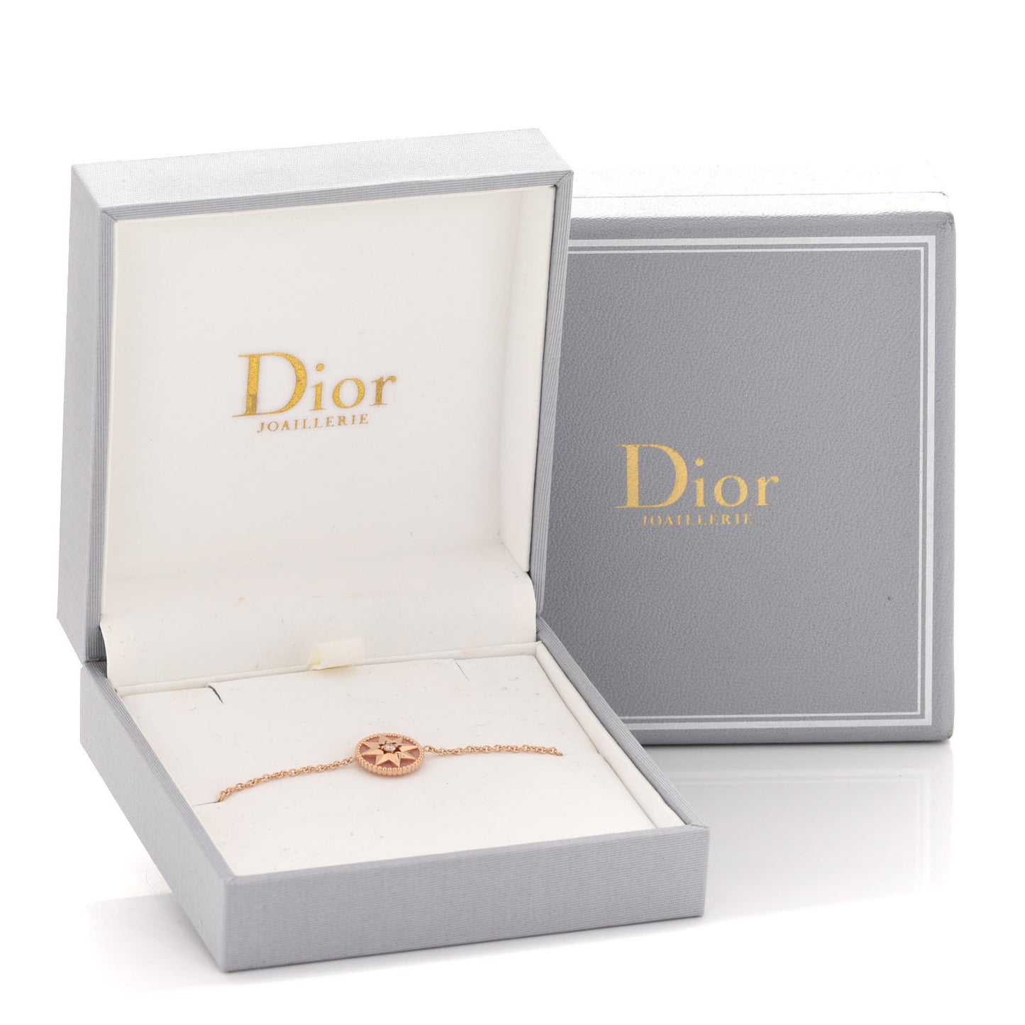 18K Rose Gold Diamond Pink Opal Rose Des Vents Bracelet