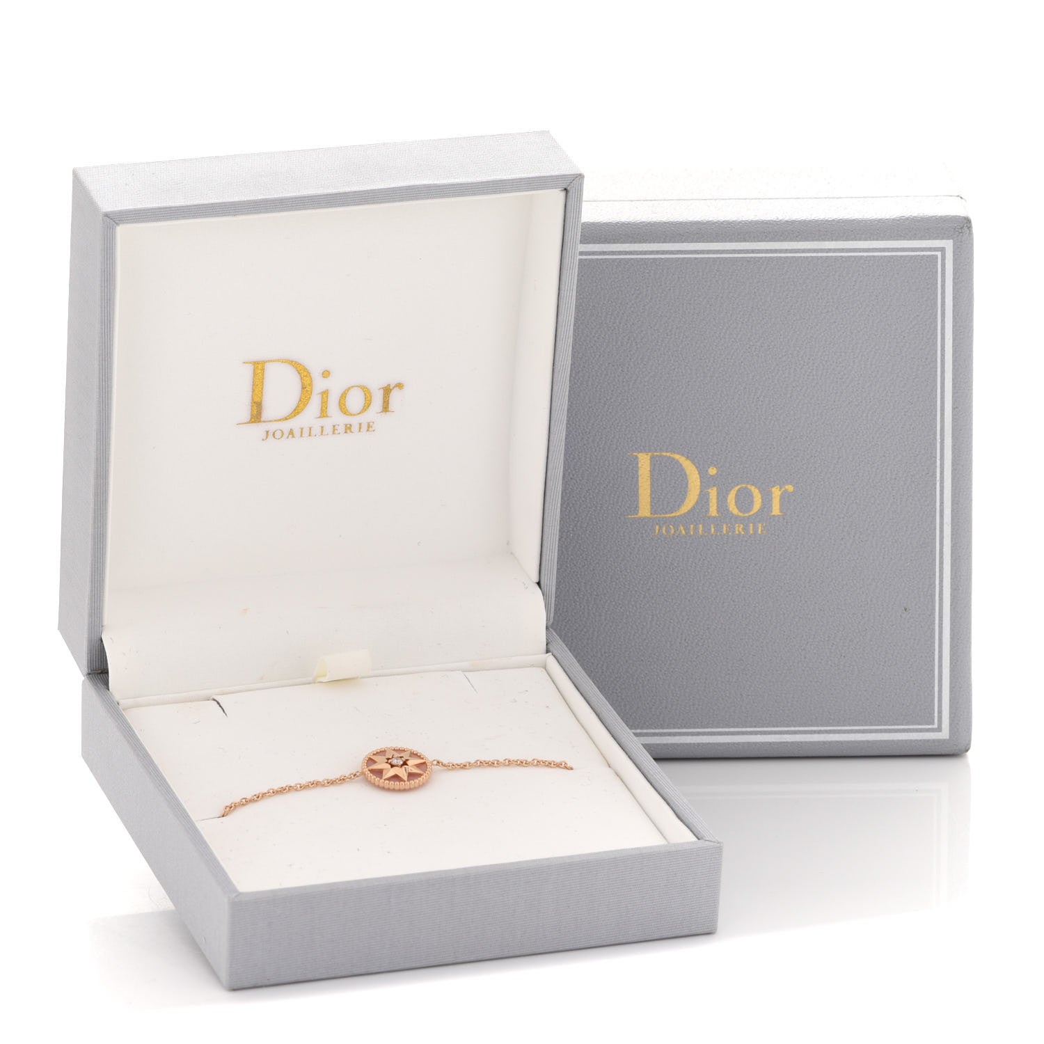Christian Dior 18K Rose Gold Diamond Pink Opal Rose Des Vents Bracelet 7 of 7