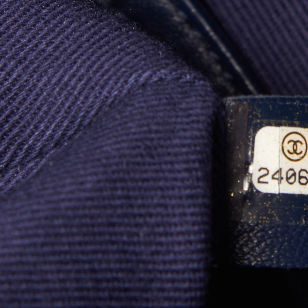 Chanel Canvas Sequin Large Deauville Backpack Navy 9 of 10