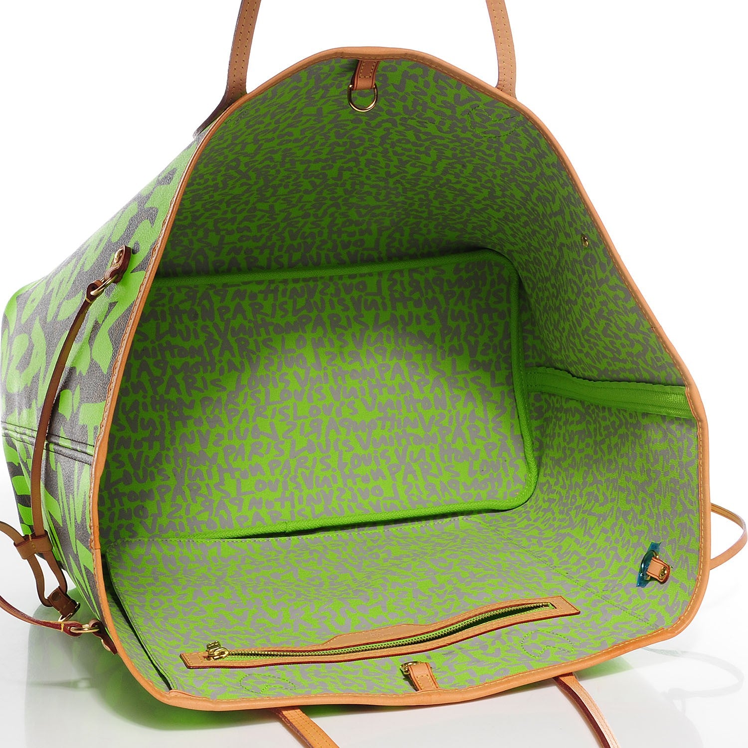 Louis Vuitton Monogram Graffiti Neverfull GM Green 5 of 7