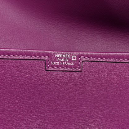 Hermes Swift Shiny Alligator Jige Duo Touch Clutch Anemone 6 of 10