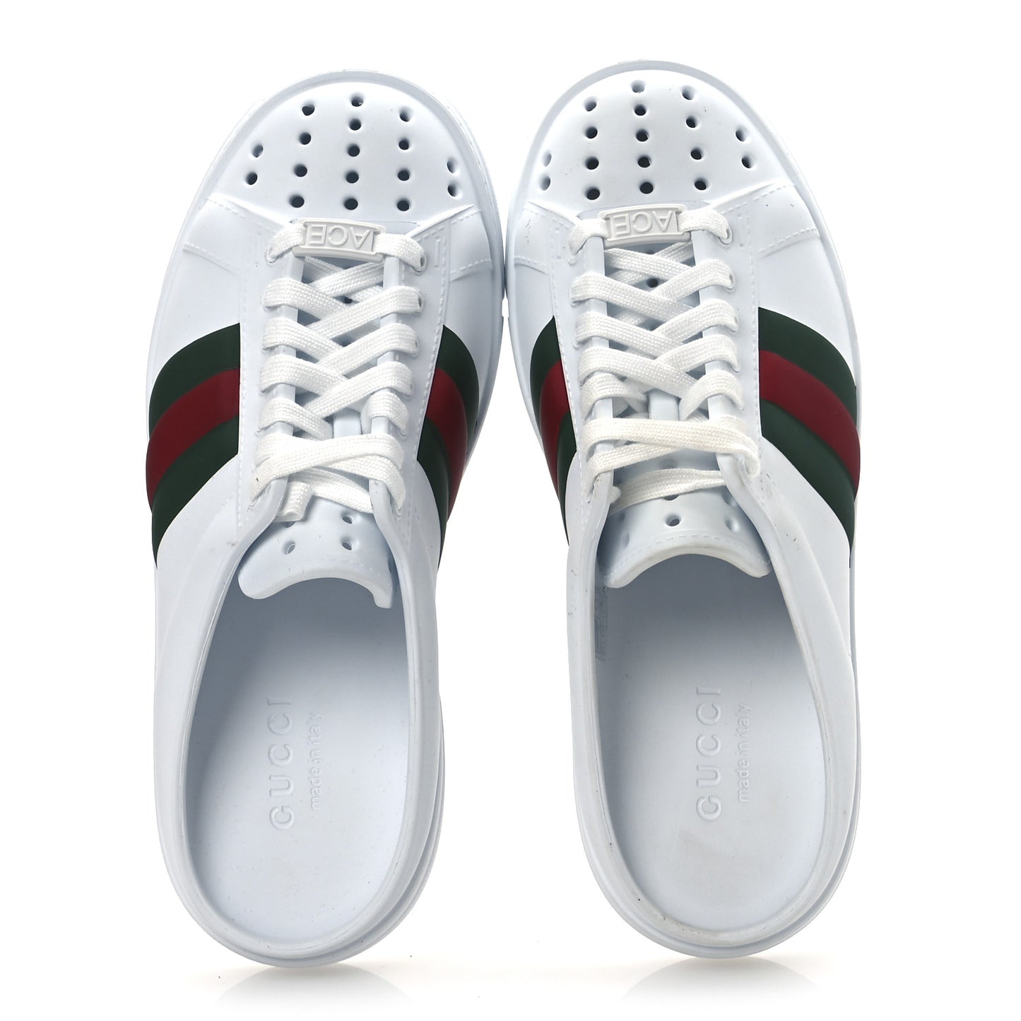 Rubber Ace Web Sneaker Slides 36 Great White