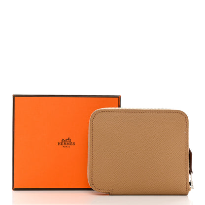 Hermes Epsom Silk'in Compact Wallet Chai 8 of 8