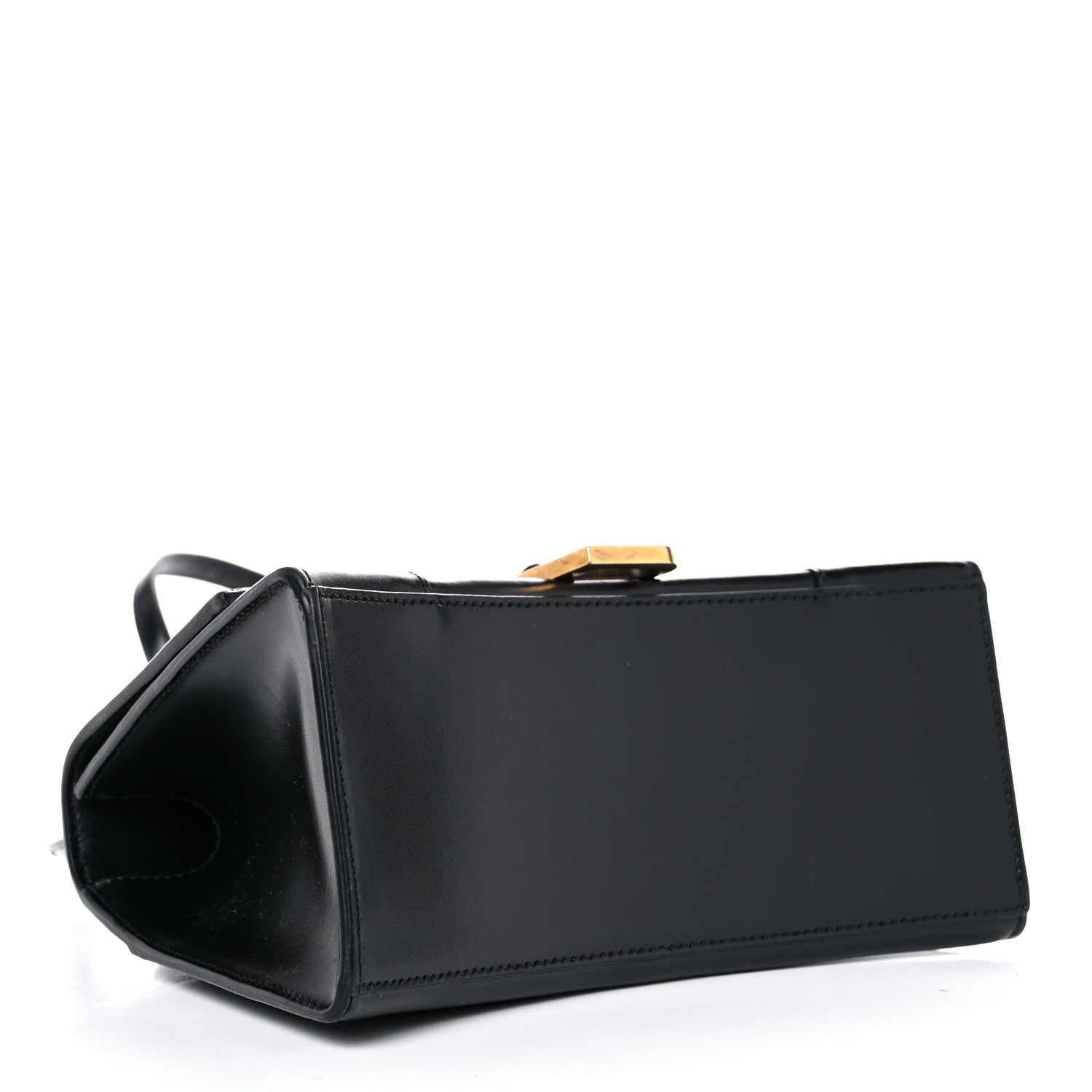 Balenciaga Shiny Box Calfskin Small Hourglass Top Handle Bag Black 4 of 16