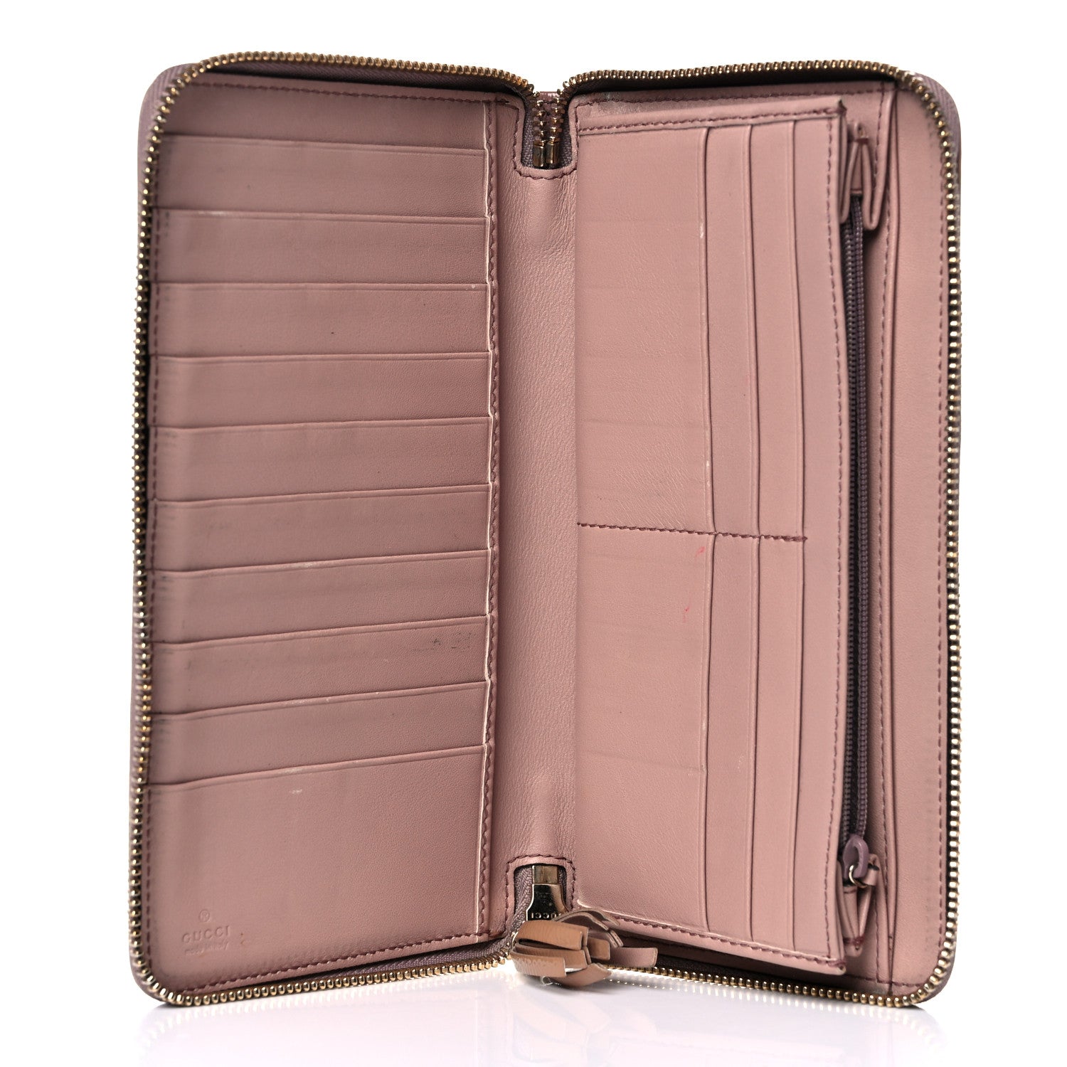 Gucci Patent Soho Zip Around Wallet Dark Cipria 5 of 23