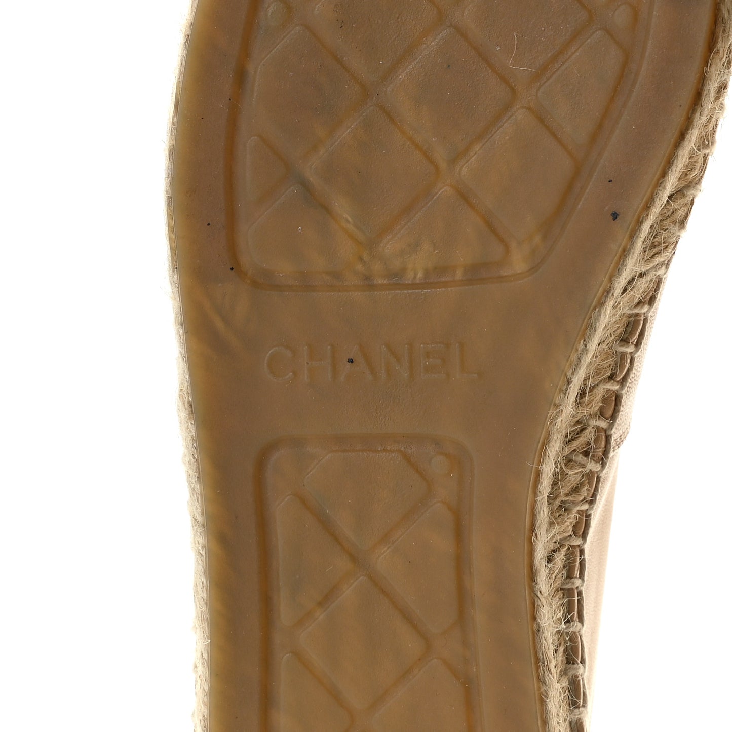 Lambskin CC Espadrilles 40 Beige Black