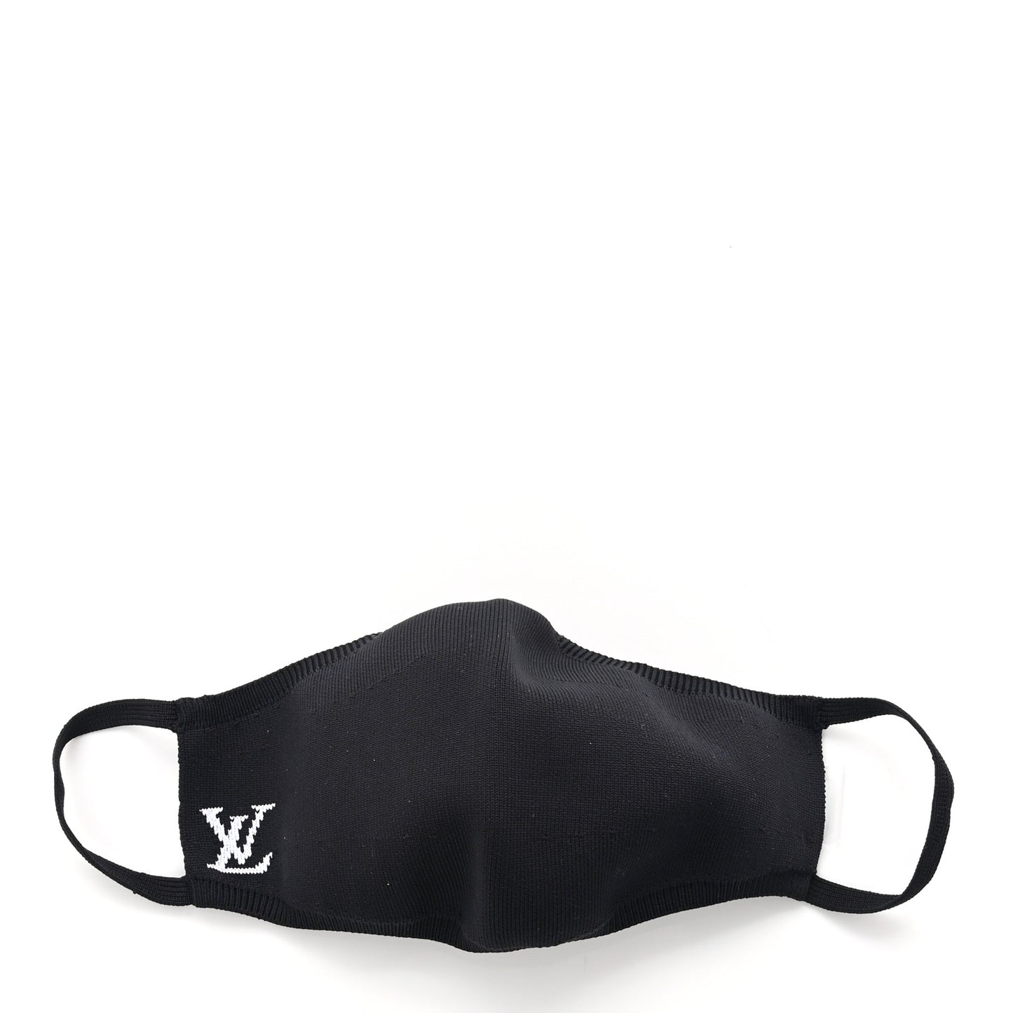 LV Initials Knit Face Mask Black
