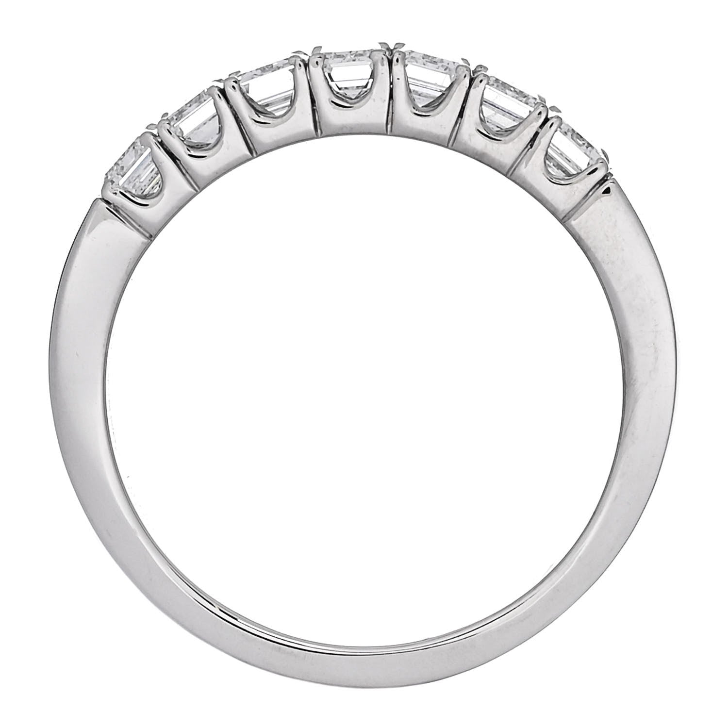Parker & West by FASHIONPHILE Platinum Diamond 2.20ctw Emerald Cut Half Eternity Band Ring  66 11.5 5 of 10