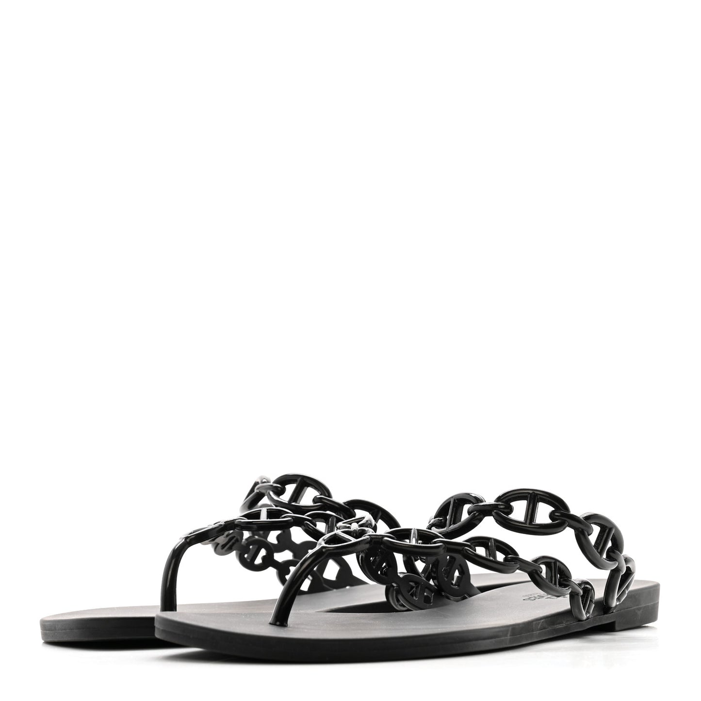 Rubber Chaine d'Ancre Island Sandals 39 Black