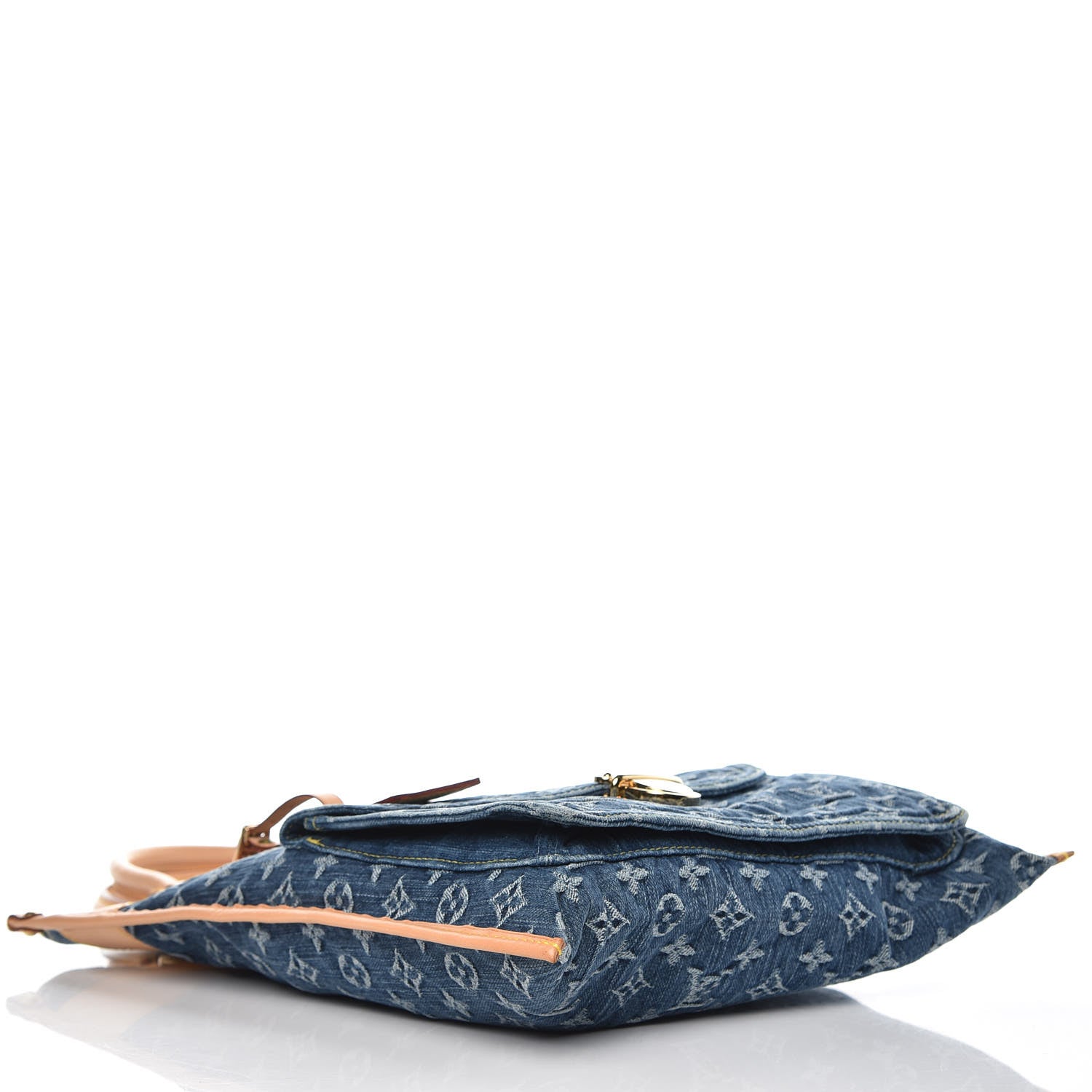Louis Vuitton Monogram Denim Sac Plat Blue 4 of 13