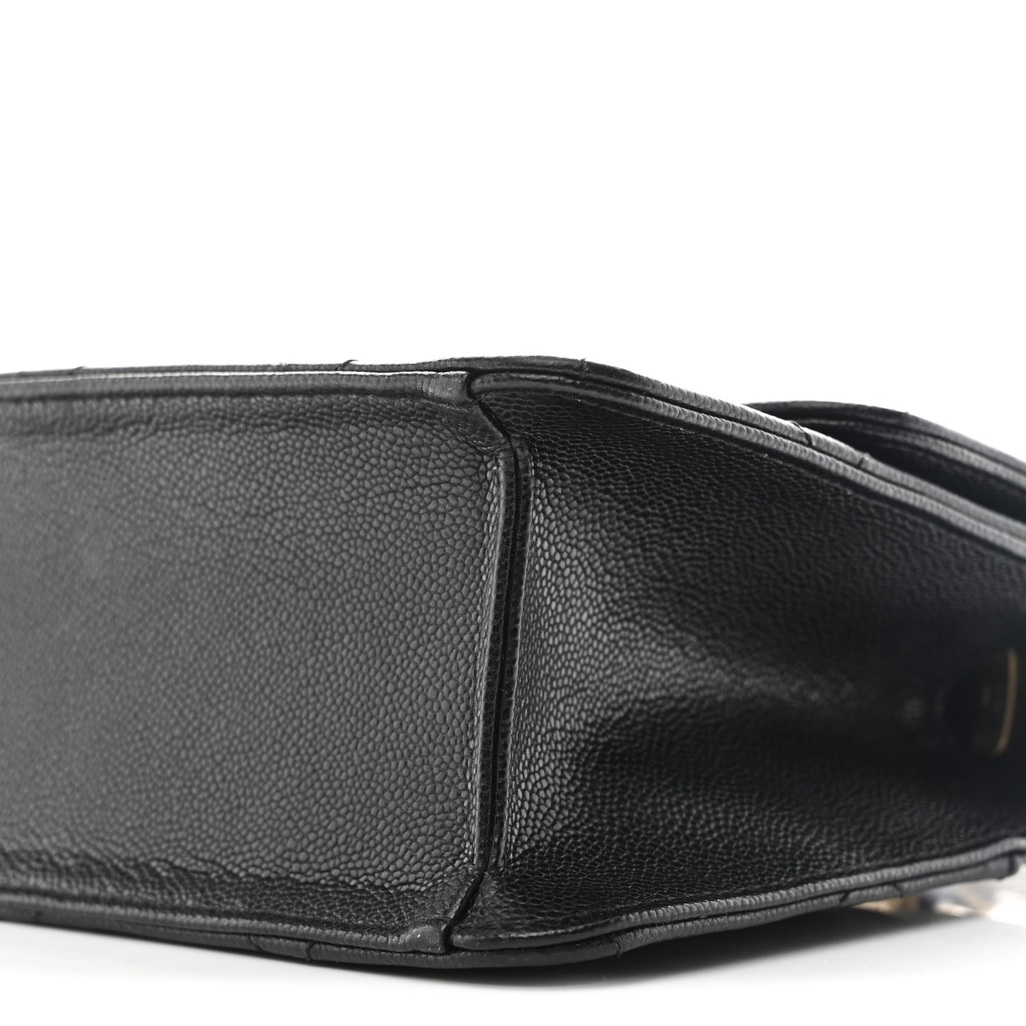 Shiny Caviar Quilted Small Flap Black