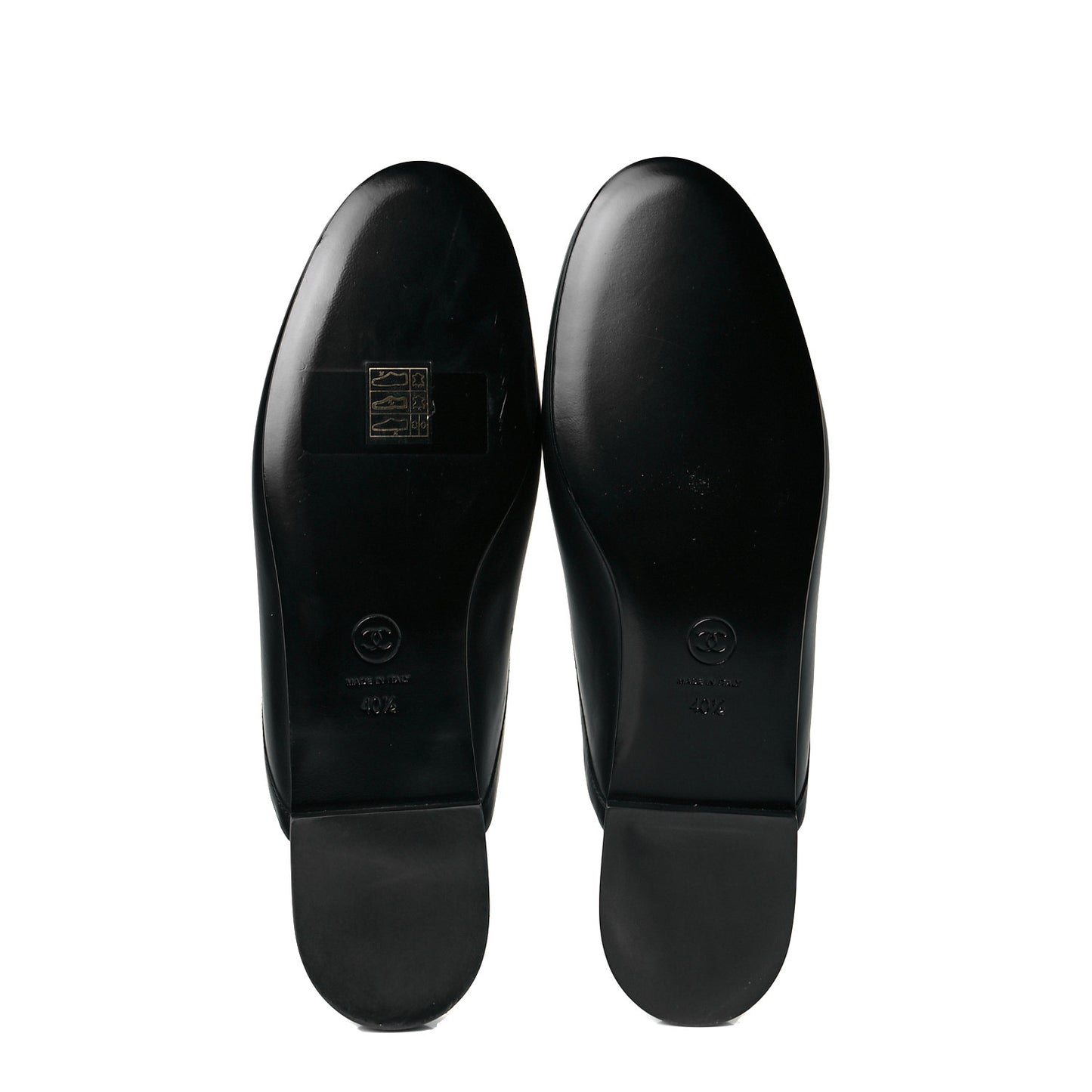 Calfskin CC Mules 40.5 Black
