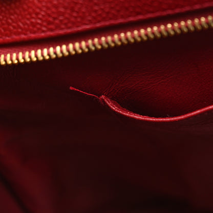 Chanel Caviar Quilted Medallion Tote Red 12 of 13