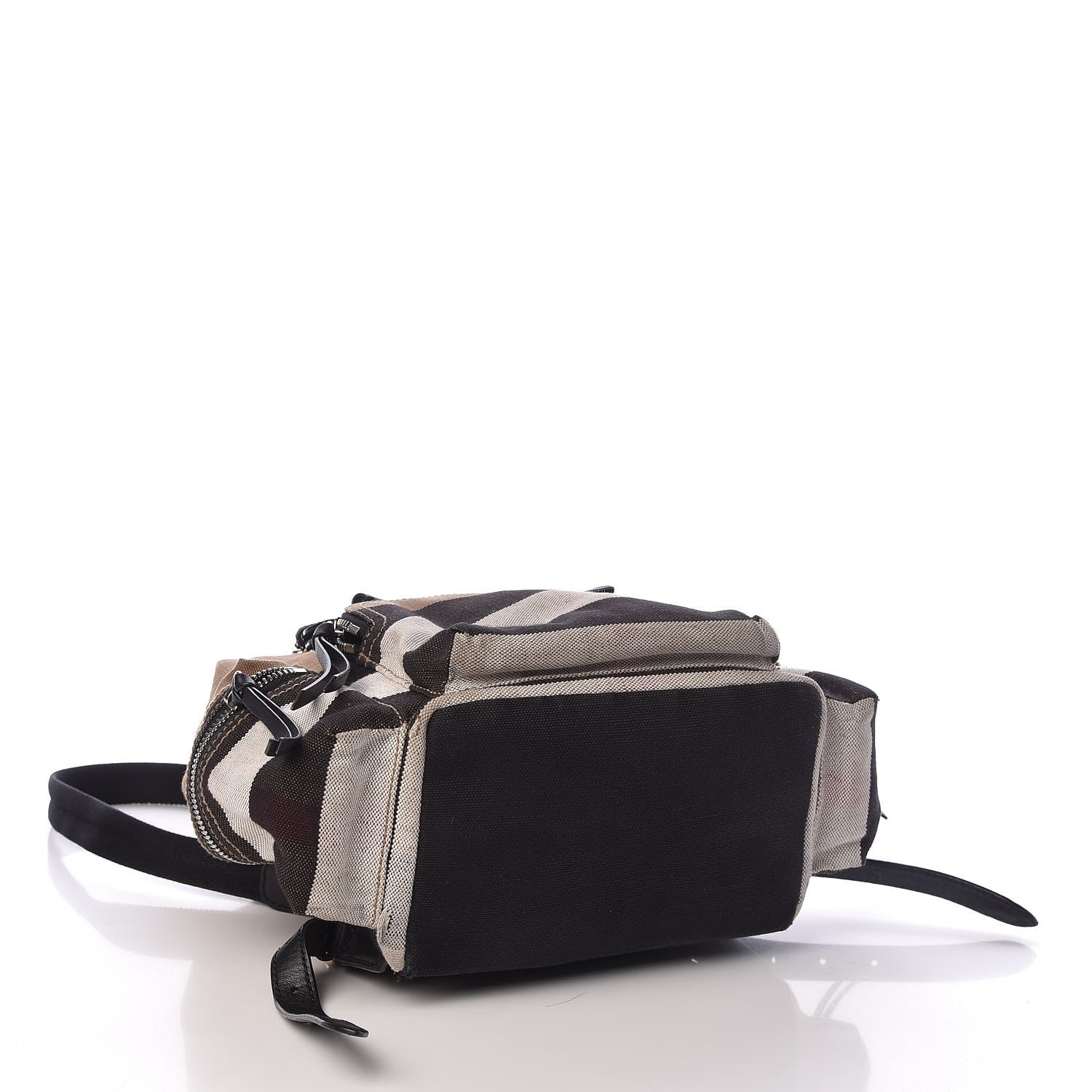 Burberry Canvas Mega Check Medium Rucksack Backpack Black 4 of 9