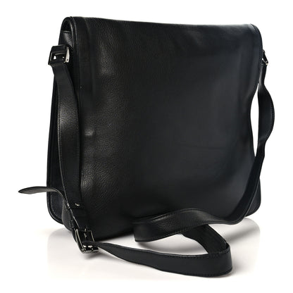 Gucci Calfskin Large Flap Messenger Bag  Black 3 of 10