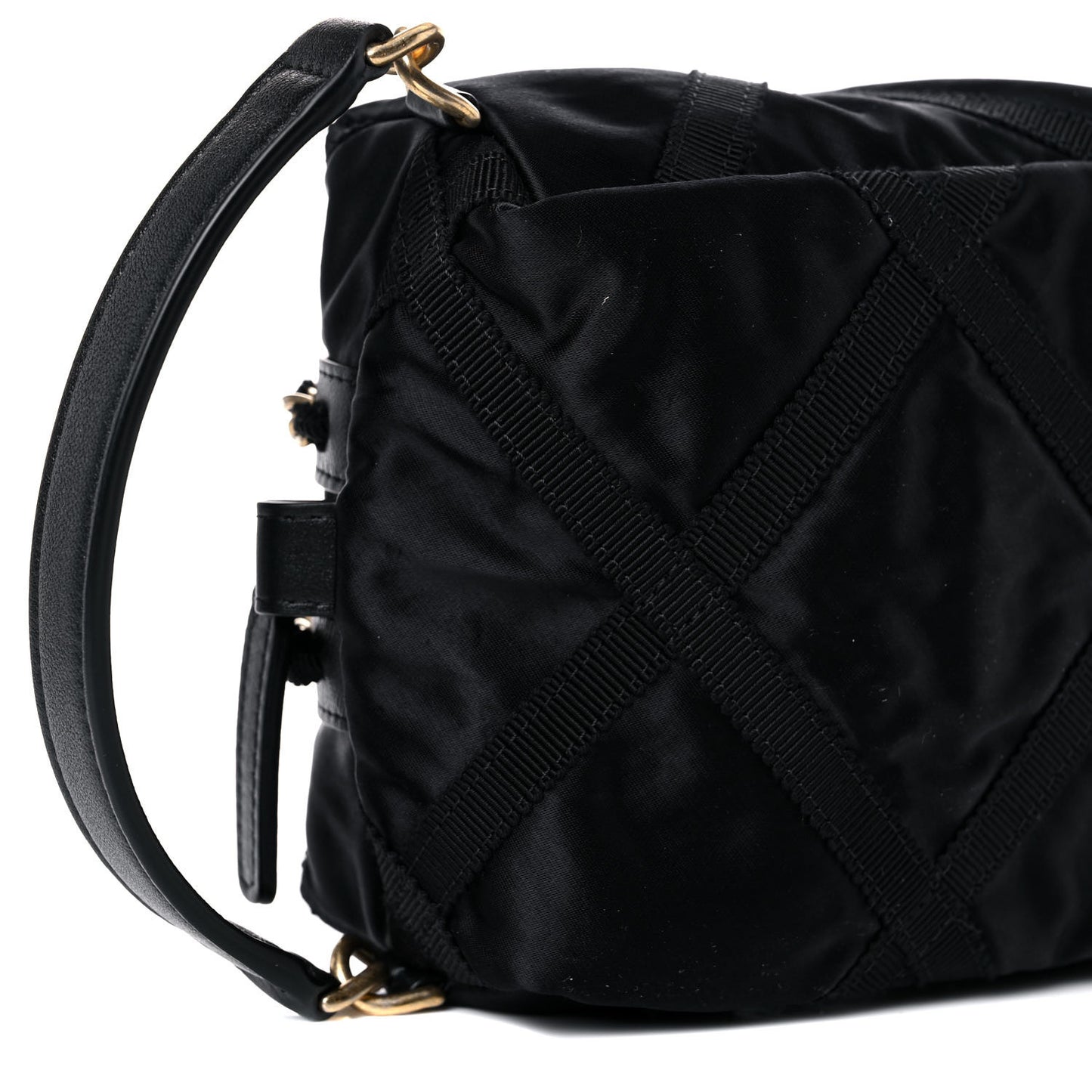 Nylon Grosgrain Lifestyle Pouch With Sleep Mask Black