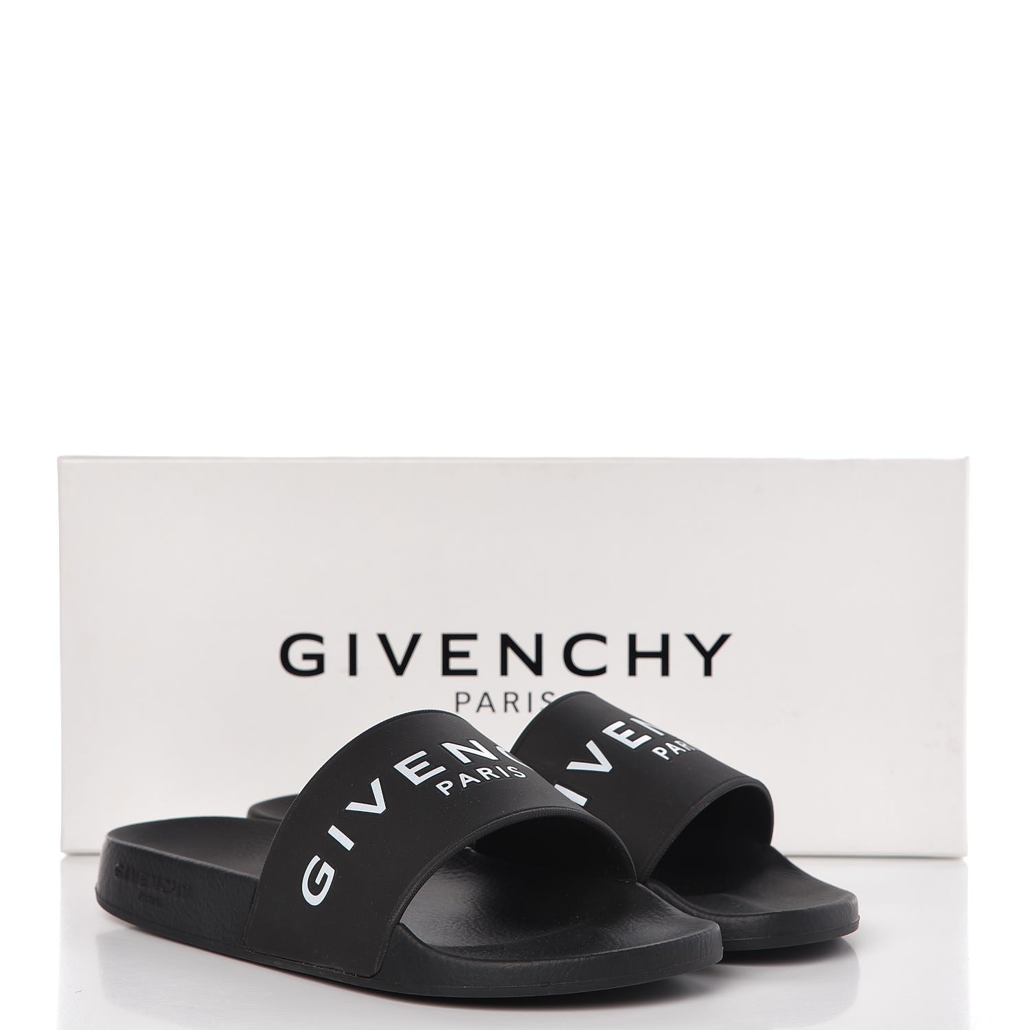 Givenchy Rubber Logo Pool Slide Sandals 38 Black 9 of 9