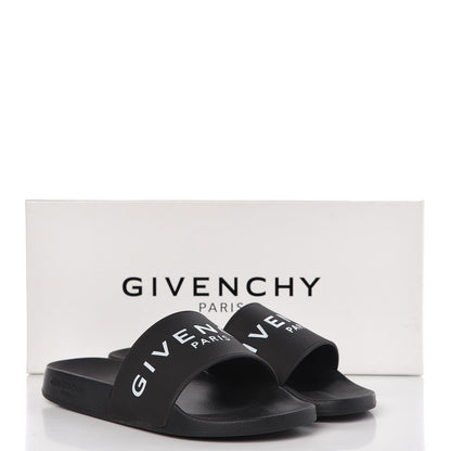 Givenchy Rubber Logo Pool Slide Sandals 38 Black 9 of 9