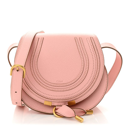 Chloe Grained Calfskin Small Marcie Saddle Bag Blossom Pink 1 of 9