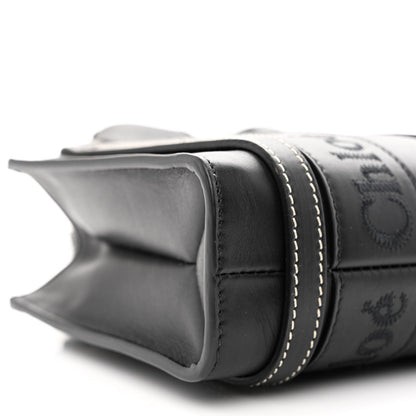 Chloe Calfskin Mini Woody Tote Black 9 of 10