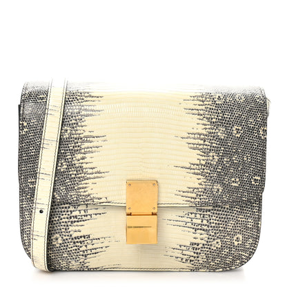 Celine Lizard Medium Classic Box Flap Bag Natural 1 of 9