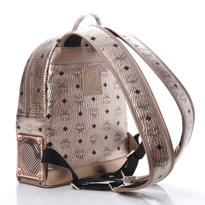 MCM Metallic X Wizpak Visetos Studded Sound System Speaker Backpack Champagne Gold 2 of 12