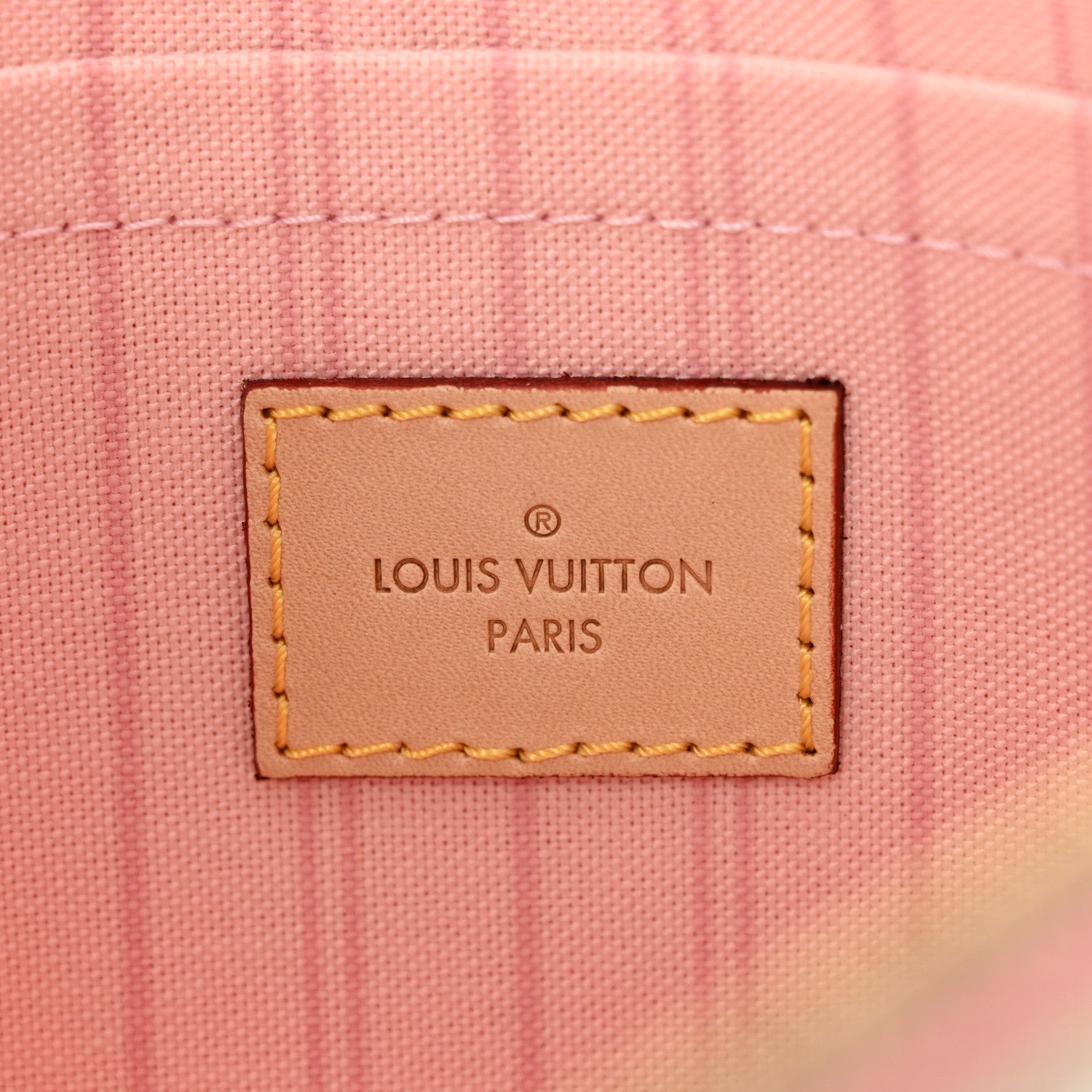 Louis Vuitton Damier Azur Neverfull MM GM Pochette Rose Ballerine 6 of 6