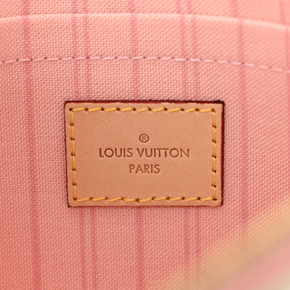 Louis Vuitton Damier Azur Neverfull MM GM Pochette Rose Ballerine 6 of 6