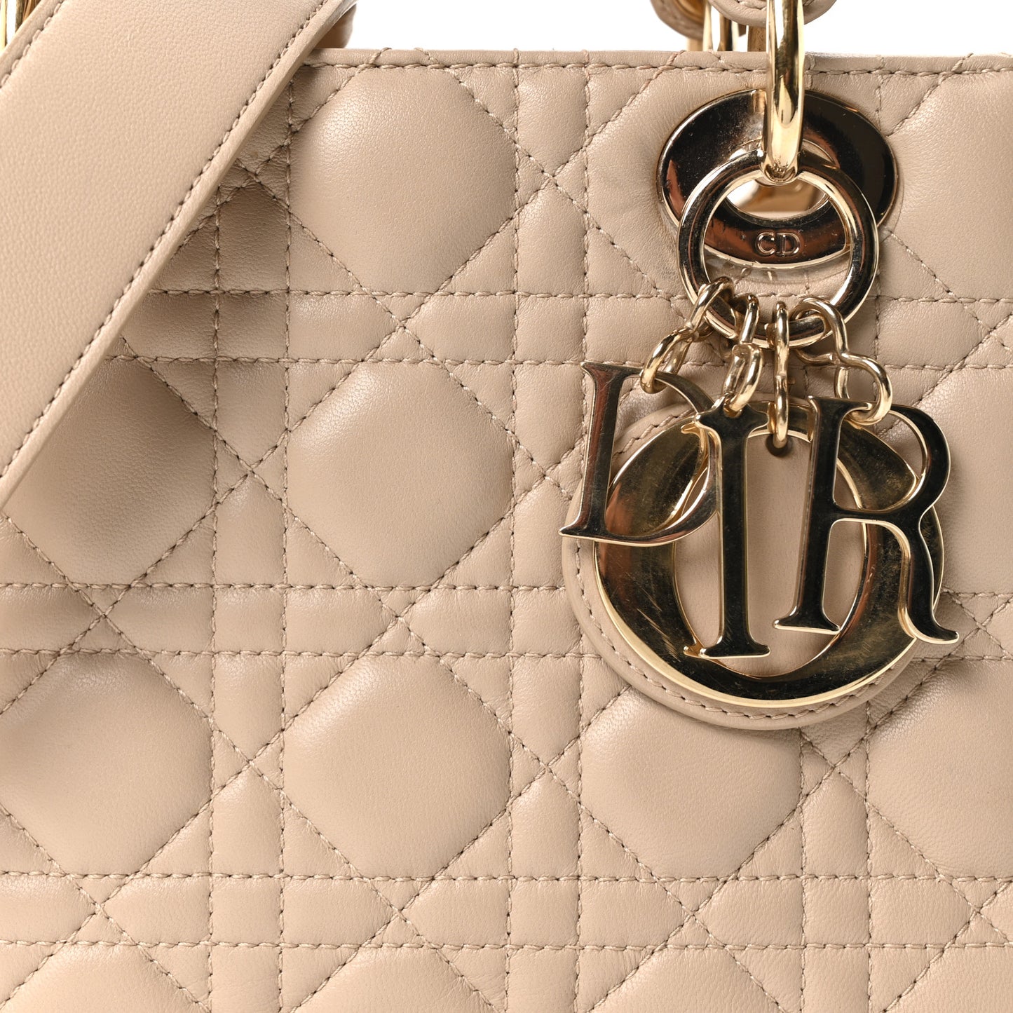 Lambskin Cannage Small My ABCDior Lady Dior Beige