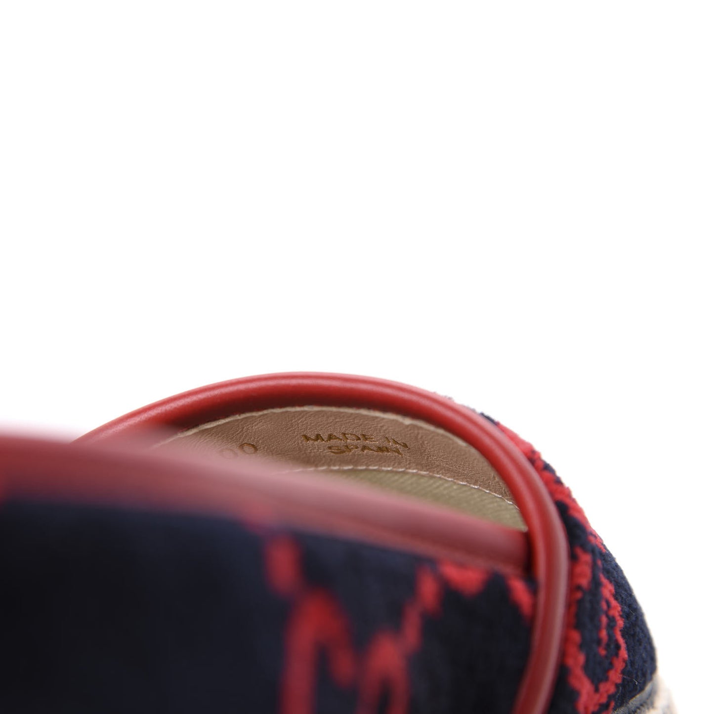 Terry Cloth GG Monogram Espadrilles 36.5 Blue Red