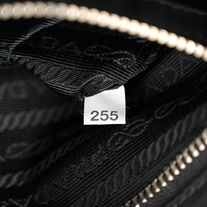 Prada Re-Nylon Saffiano Pocket Double Snap Buckle Shoulder Bag Black 7 of 14