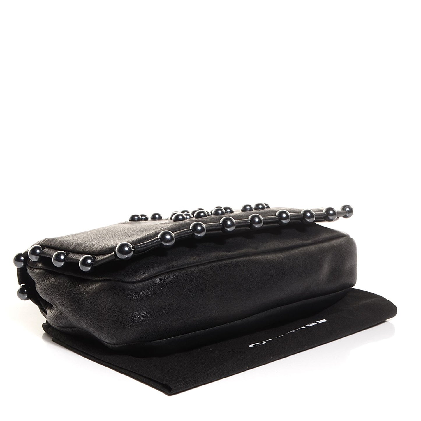 Lambskin Pearl Obsession Flap Black