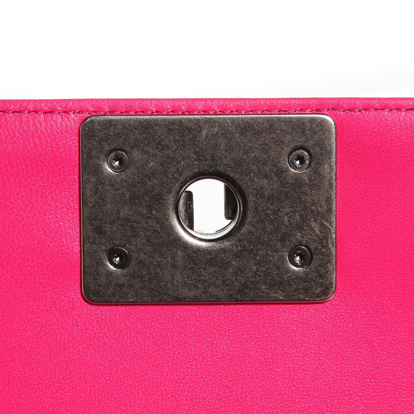 Lambskin Quilted Medium Boy Flap Fuchsia