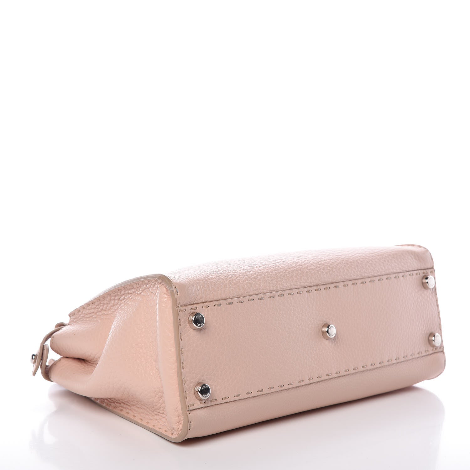 Fendi Cuoio Romano Selleria Bi-Color Medium Peekaboo Iconic Satchel Rosa Plaster Pesca 5 of 16