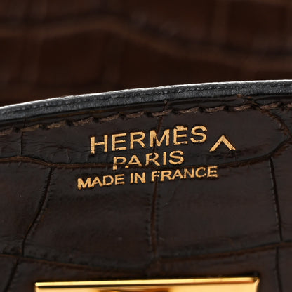 Hermes Matte Porosus Crocodile Birkin 30 Havane 6 of 21