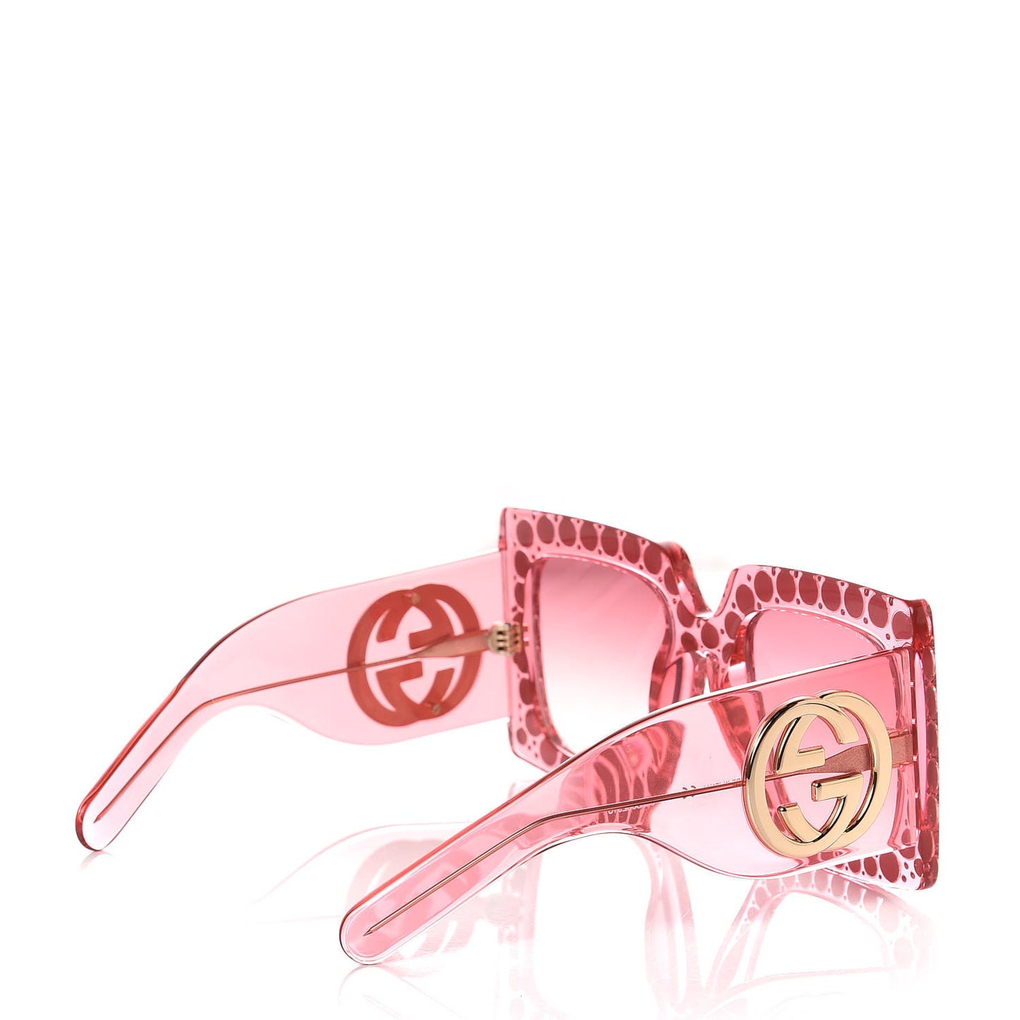 Acetate Crystal Oversize Sunglasses GG0148S Pink
