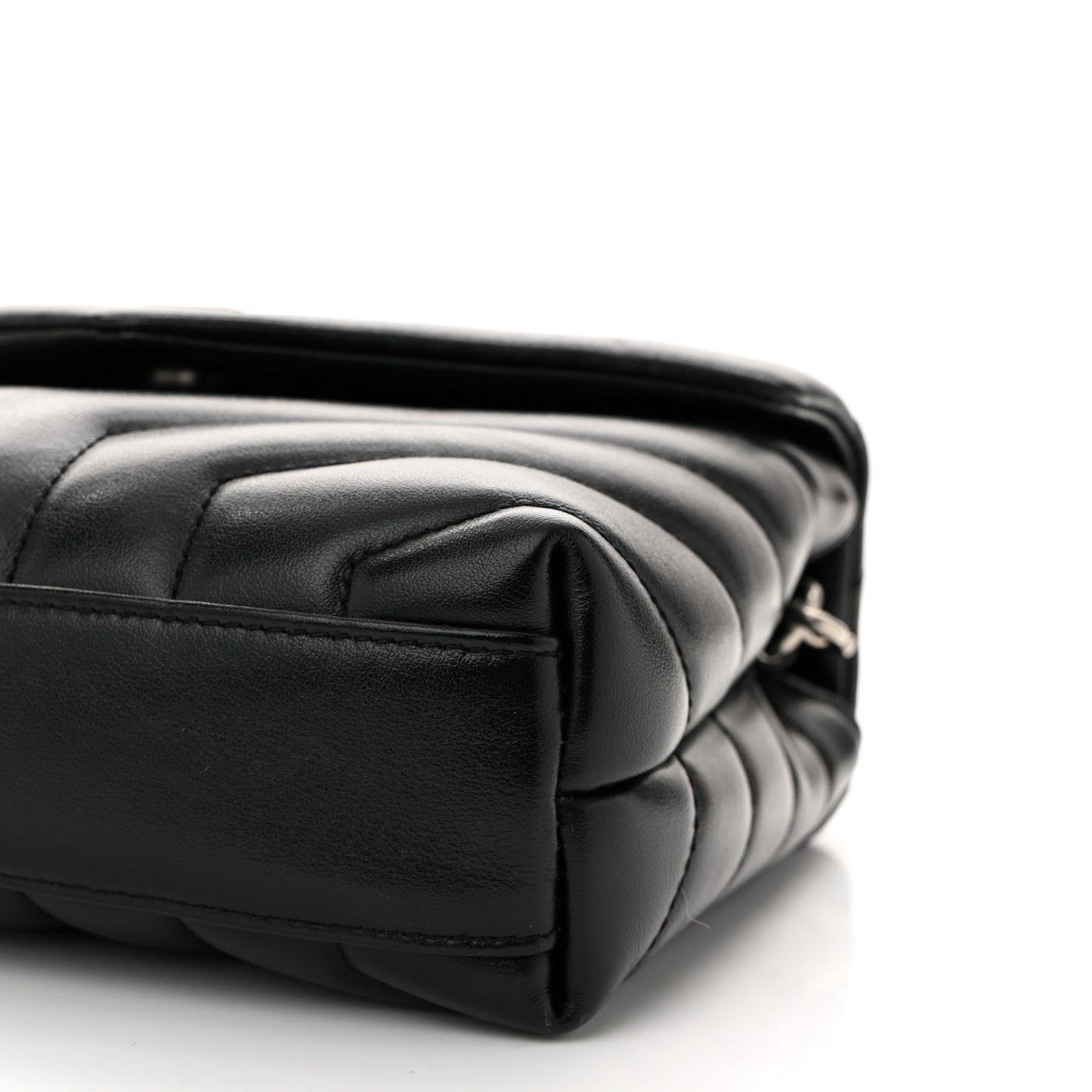 Calfskin Y Quilted Monogram Toy Loulou Crossbody Bag Black