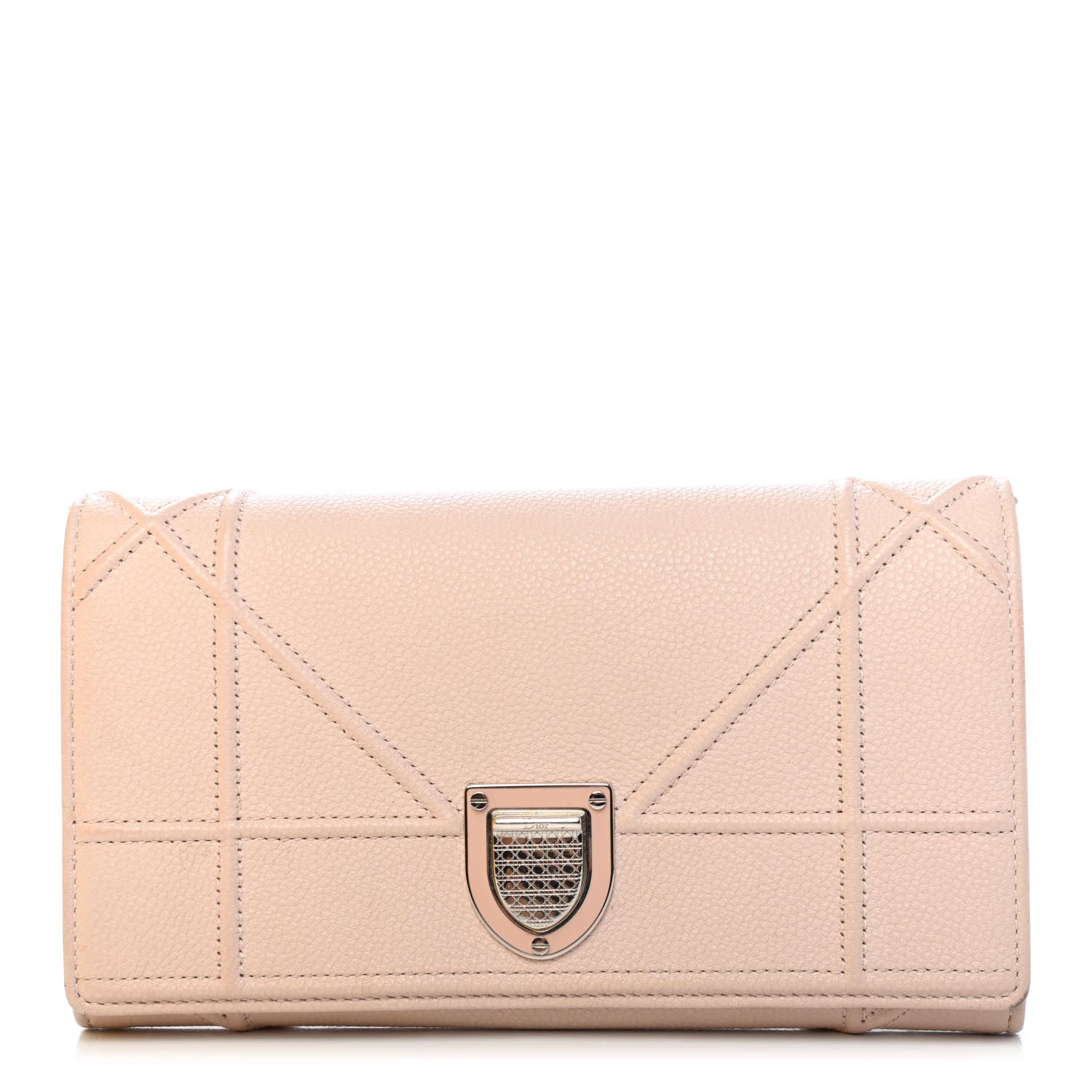 Christian Dior Grained Calfskin Diorama Croisiere Chain Wallet Rose Poudre 1 of 4